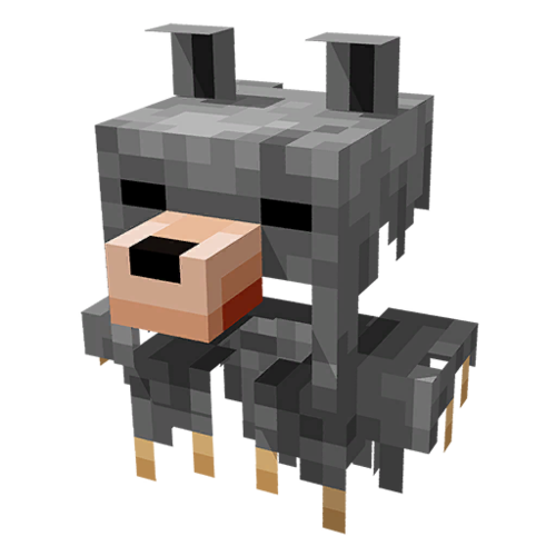 minecraft wolf 3d model
