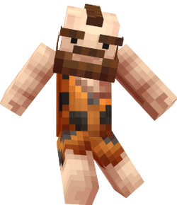 Herobrine Caveman Minecraft Skin