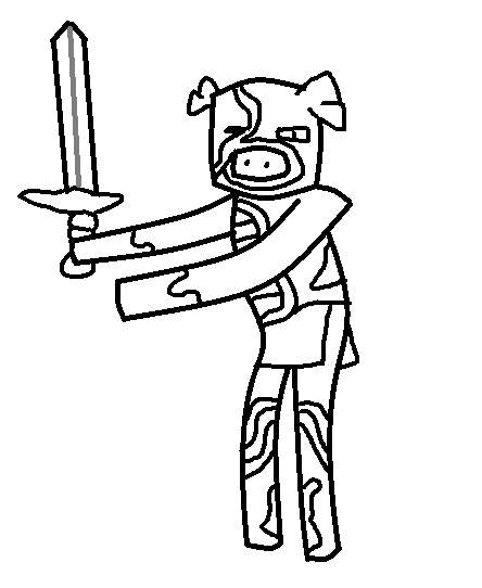 minecraft coloring pages zombie pigman
