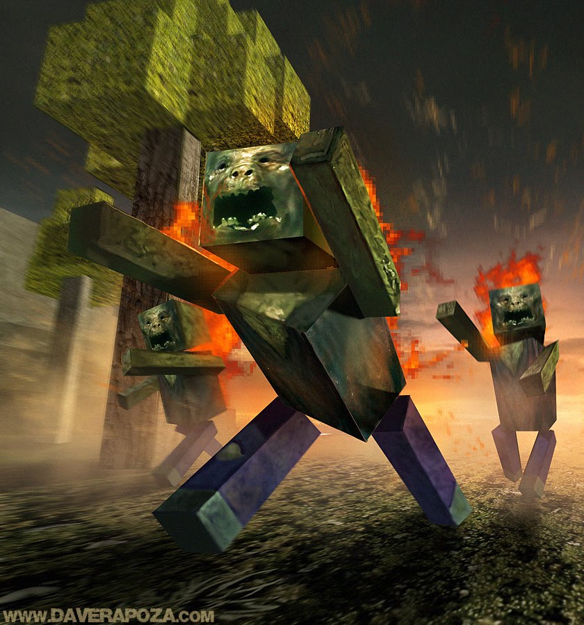 notch and herobrine fighting