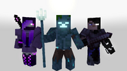 From left to right: Lurkabelle the Shulker Spirit, Thunder the Lightning Spirit, and Obsidian Spirit