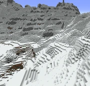 The Frozen Peaks, a bitter cold subbiome where igloos and powder snow present danger to any traveler.