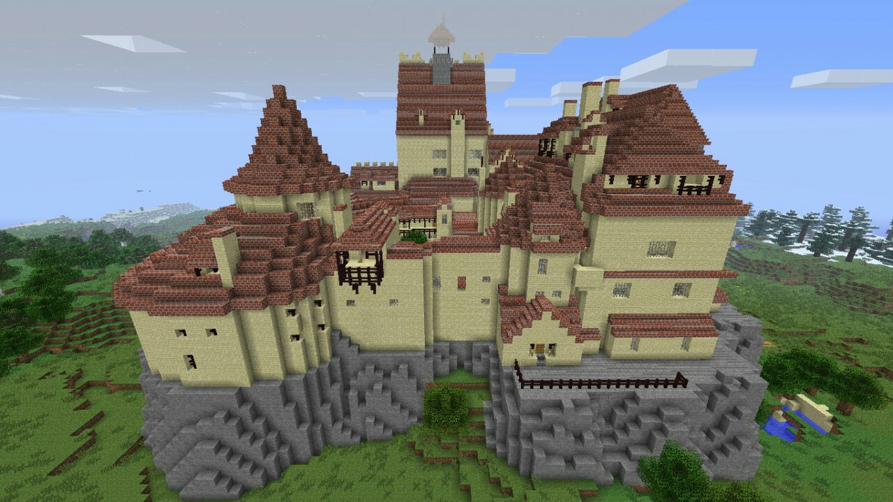 minecraft castle in the sky