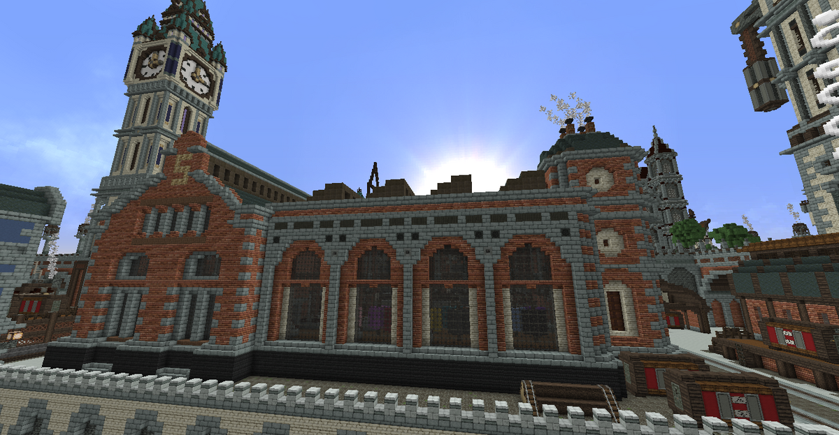 steampunk train station minecraft