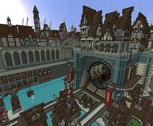 minecraft steampunk airship dock