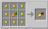 Crafteo de una zanahoria dorada