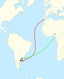 This map describes the Great Migration and the original location of both towns