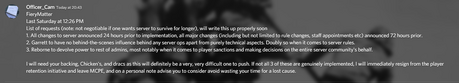 Leaked messages from OfficerCam, FieryMatter
