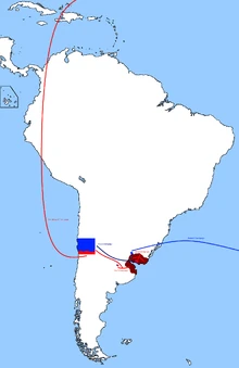 This map describes the Madritian Independence War, depicting the different campaigns and factions.