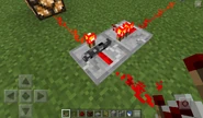 An activated Locked Redstone Repeater.