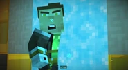 Aiden entering the Sky City Portal