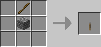 minecraft lever recipe