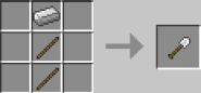 Crafting Recipe of a shovel