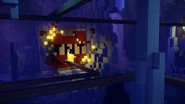 One of the rooms in the minecart ride.