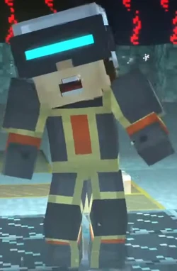 Male Jesse wearing Adamantine Impervium and Mind-Control Headset