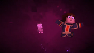 Jesse and Reuben falling inside the Wither Storm