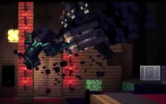 Gabriel attempting to attack the Wither Boss.