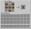 The crafting recipe for a shield.