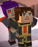 A Mind-Controlled Citizen holding Jesse.