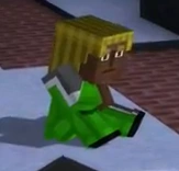 A Green Team member in the Competitors' Village.