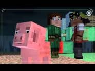 Jesse, Olivia and Reuben with the Flying Barge