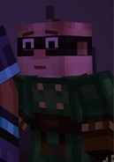 Magnus in the flashback when the Ender Dragon almost killed them.