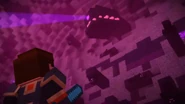 Jesse looking at Wither Storm head