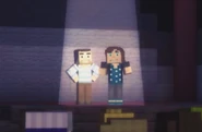 Mcsm ep1 FanboyandFangirl.png (298 KB) Lydia, the female announcer, with Owen, the male announcer at EnderCon.