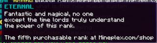 The in-game description when hovering over the ETERNAL prefix.