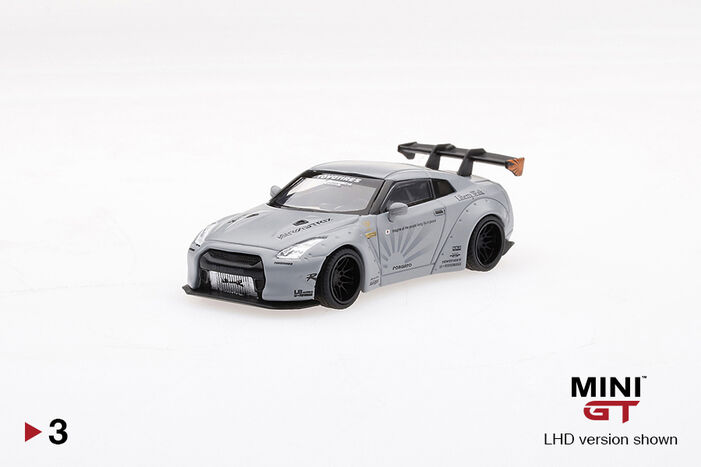 LB☆WORKS Nissan GT-R (R35) Matte Grey Type 1, Rear Wing ver