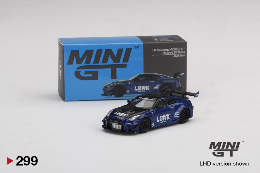 LB-Silhouette WORKS GT NISSAN 35GT-RR Ver.2 LBWK Blue | MINI GT