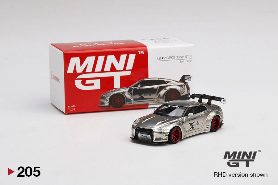 LB☆WORKS Nissan GT-R R35 Type 1, Rear Wing ver 1, Satin Silver