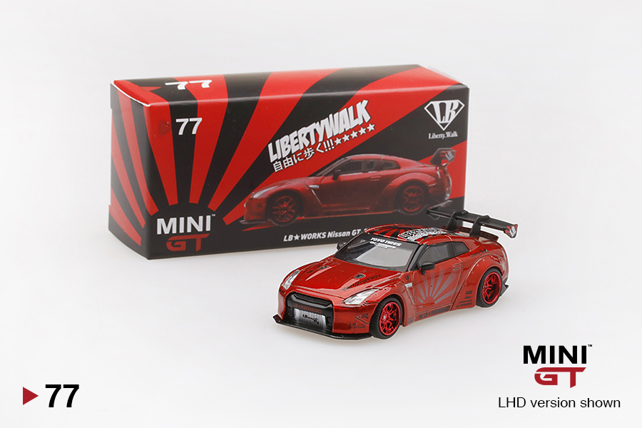 LB☆WORKS Nissan GT-R (R35) Candy Red Type 1, Rear Wing ver 1+2 