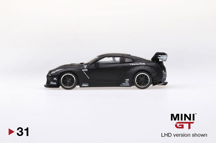 LB☆WORKS Nissan GT-R (R35) Matte Black Type 1, Rear Wing ver 1 