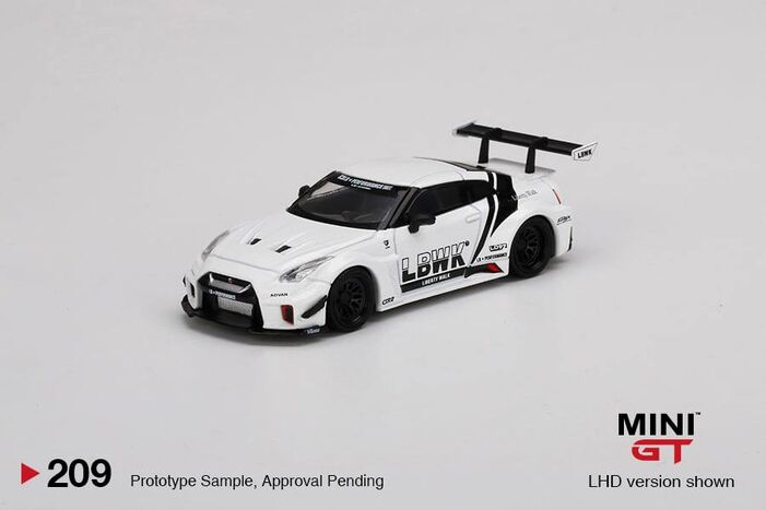 LB-Silhouette WORKS GT NISSAN 35GT-RR Ver.2 White LBWK | MINI GT 