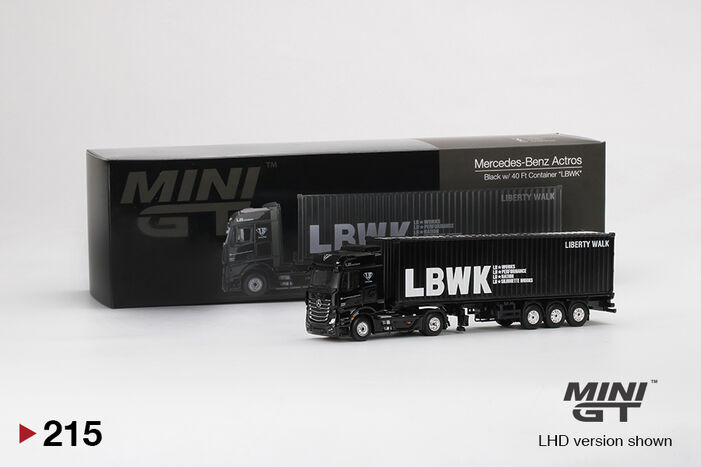 MiNiGT Mercedes Benz actros リバティーウォーク MINI GT Mercedes Benz Actros With LBWK Container And Pandem