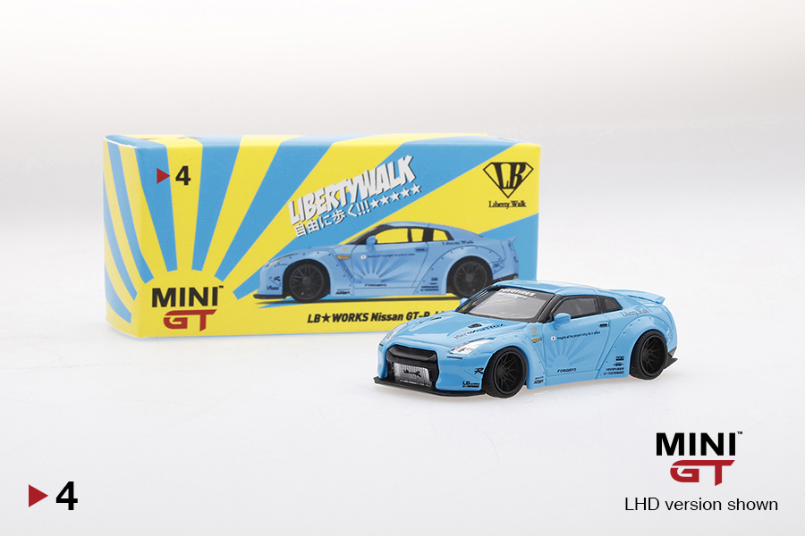 LB☆WORKS Nissan GT-R (R35) Light Blue Type 1, Rear Wing ver 2