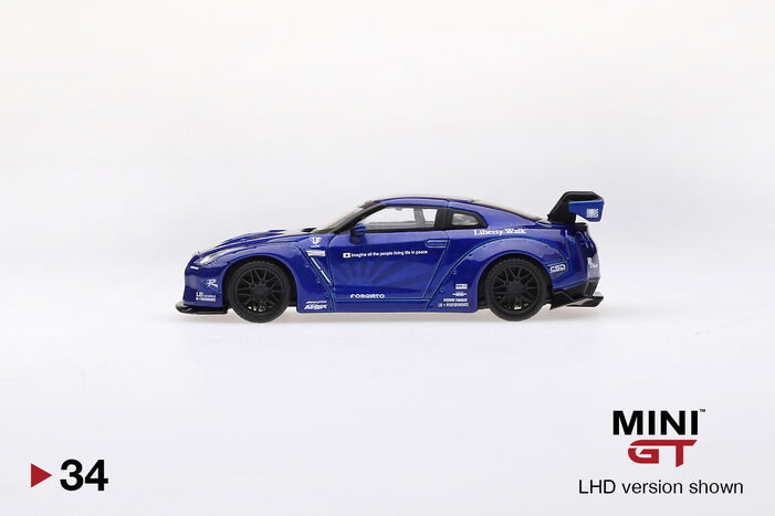 LB☆WORKS Nissan GT-R (R35) Candy Blue Type 1, Rear Wing ver 1