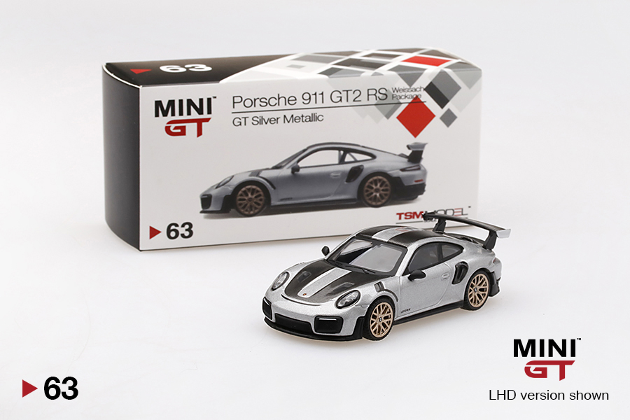 Porsche 991 Turbo GT2RS Weissach Package GT Silver Metallic | MINI 