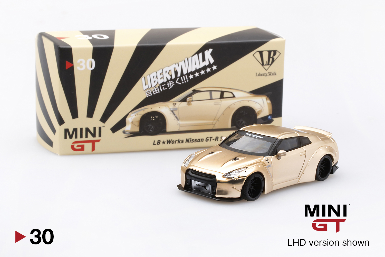 LB☆WORKS Nissan GT-R (R35) Satin Gold Type 1, Rear Wing ver 2