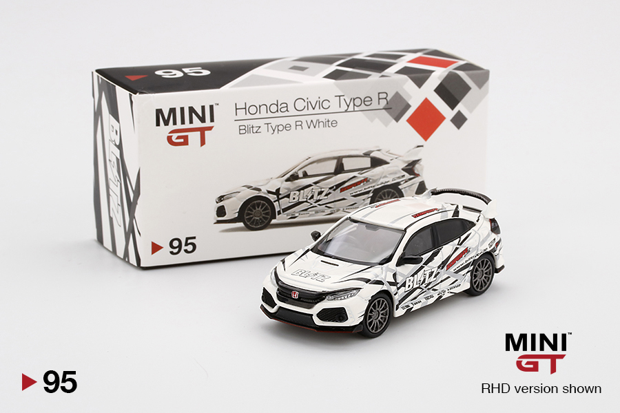 Honda Civic Type R (FK8) Blitz Type R White | MINI GT Wiki