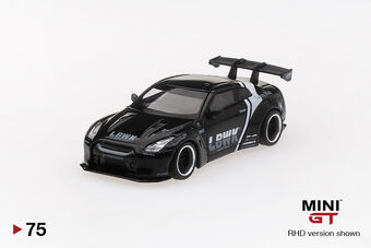 【MINIGT】LB★Works Nissan GT-R マットブラック MINI GT 31 (open) LB WORKS Nissan GT-R (R35) Matte Black