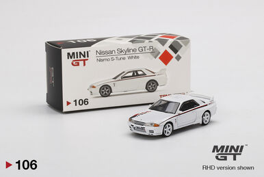 MINI GT 64 LB WORKS Nissan GT-R (R35) White Type 1 , Rear Wing ver 1+2 RHD  Asia