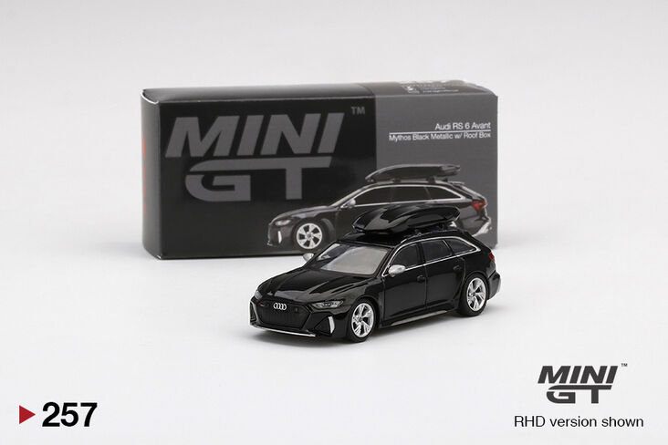 Mini GT Audi RS6 Avant Silver Digital Camouflage TSM Model 1