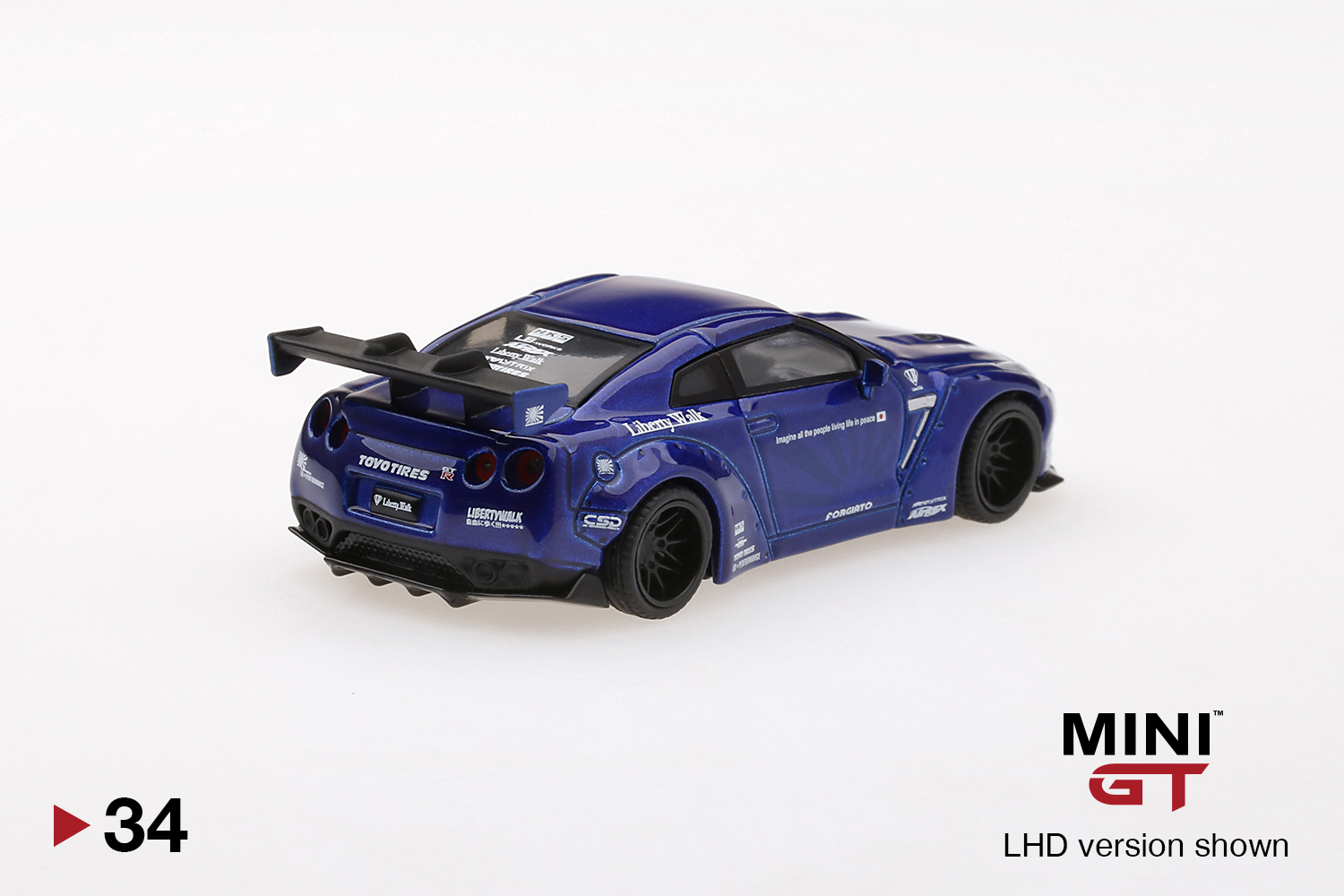 LB☆WORKS Nissan GT-R (R35) Candy Blue Type 1, Rear Wing ver 1 