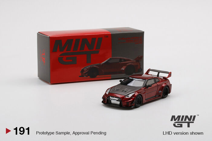 MINI GT LB-WORKS GT 日産 35GT-RR ラヴァレッド L 1/64スケール MINI GT「LB-WORKS NISSAN GT-R R35 Type2 Rear