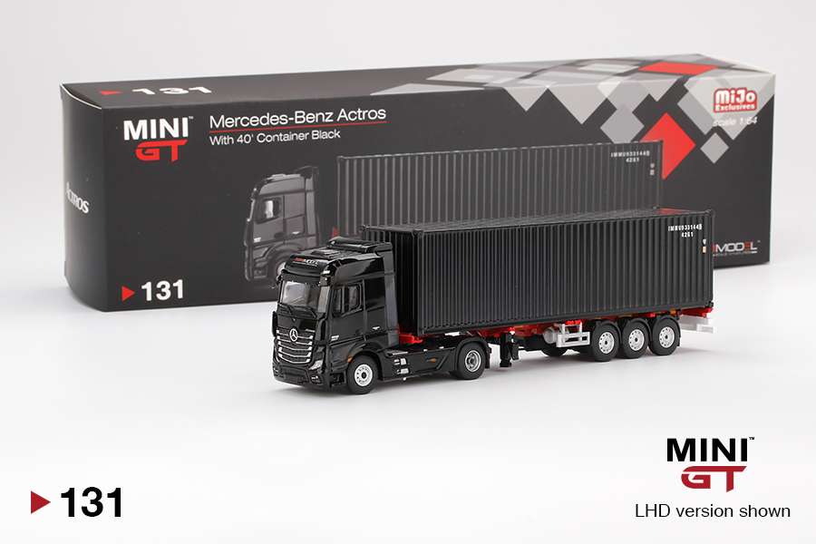 Mercedes-Benz Actros w/ 40 Ft Container Black | MINI GT Wiki