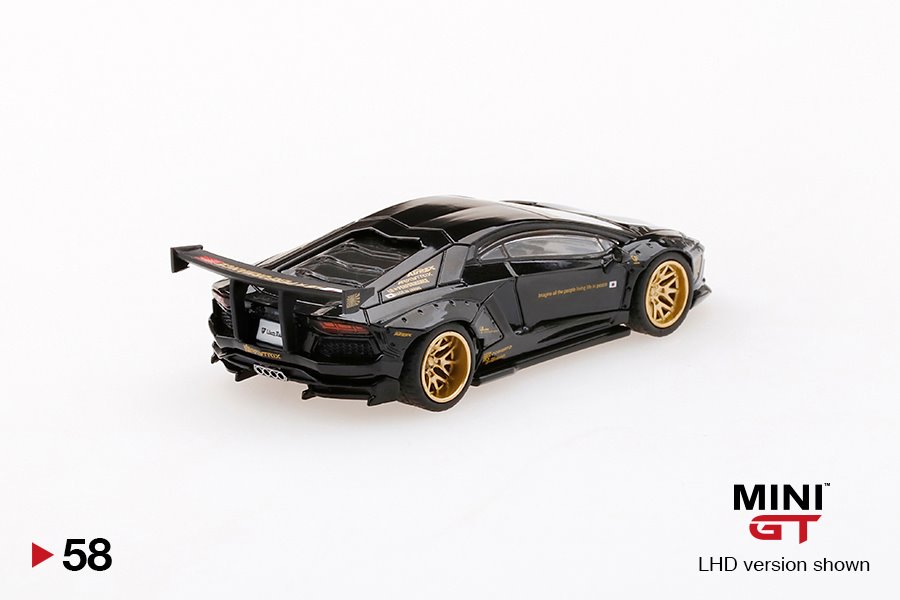 MINI GT58 LB★Works Lamborghini Aventador MINI GT #58 LB-Works Lamborghini Aventador - Black - MiniGT