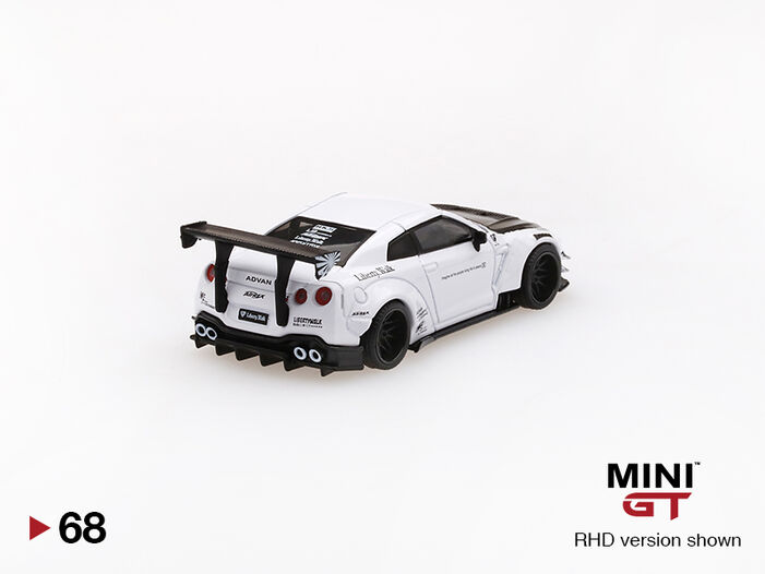 LB☆WORKS Nissan GT-R (R35) White Type 2, Rear Wing ver 3