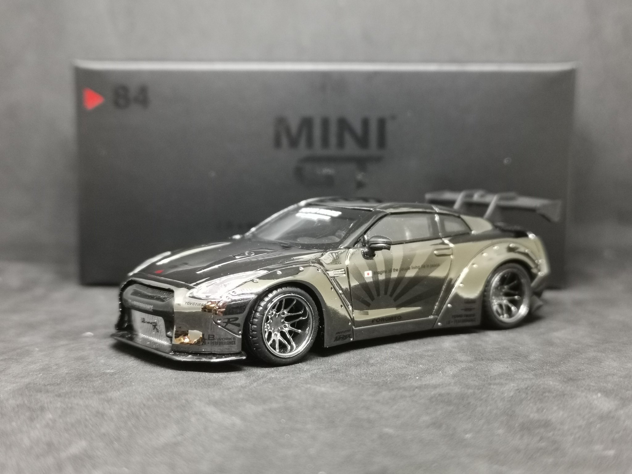 LB☆WORKS Nissan GT-R Black Chrome | MINI GT Wiki | Fandom